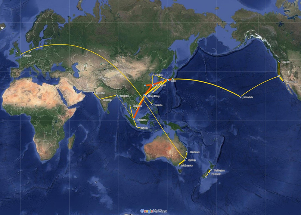 Visualization and Analysis of Shipping Intelligence 3：Cargo volume of steamships in the Asia-Pacific for the year 1913